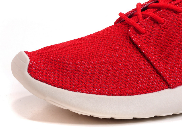 nike Roshe running chaussures hommes blanc rouge (4)